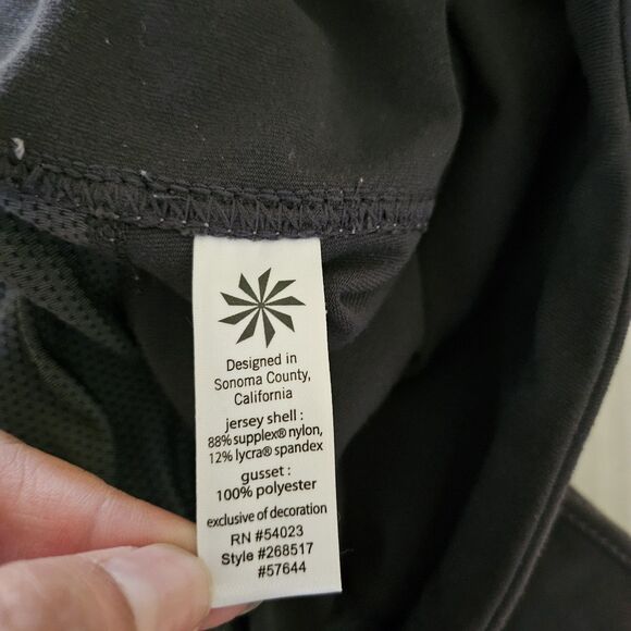 Athleta Leggings Small Gray Black Bettona 2 In 1 Skort Skirt Crop Stretch - Picture 3 of 9